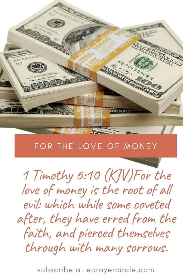 For the love of money