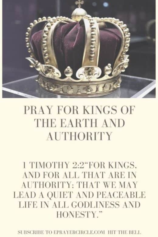 Pray for the Kings of the Earth