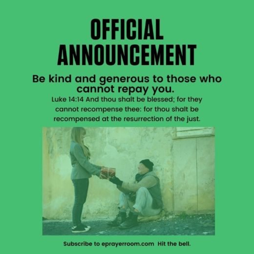 Be Kind And Generous