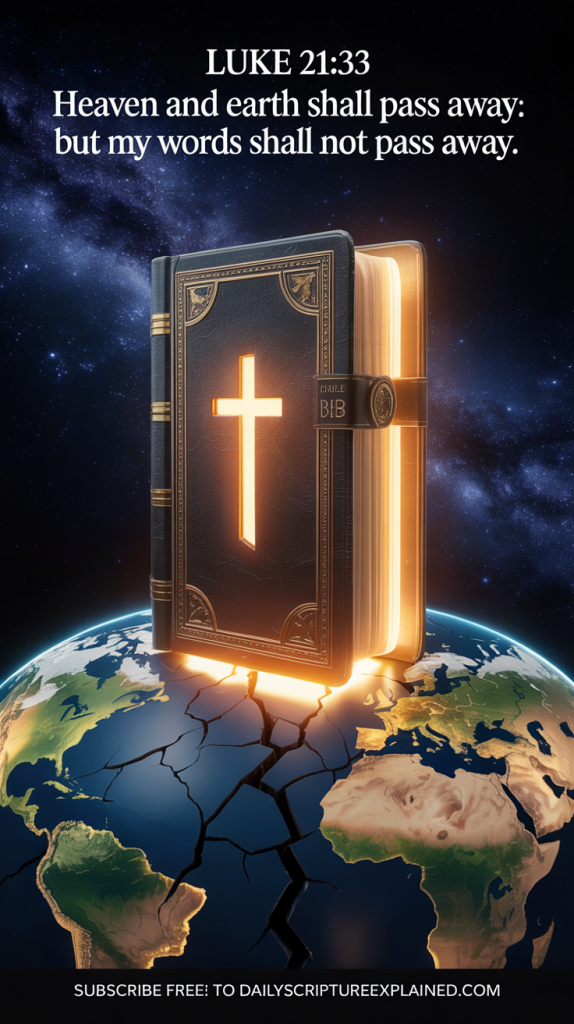 Heaven and earth shall pass away before my word pass away