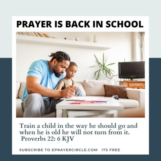 Prayer is back in school
