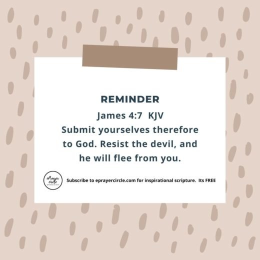 Resist the Devil and he shall flee