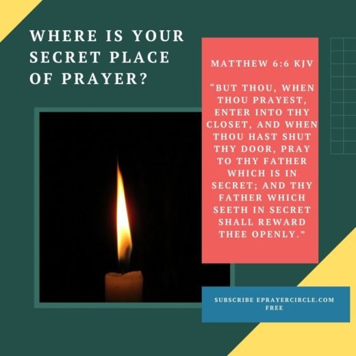 where is your secret place of prayer