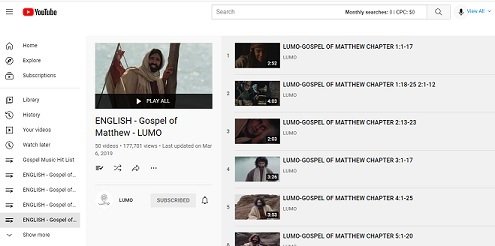 gospelofmatthewplaylist