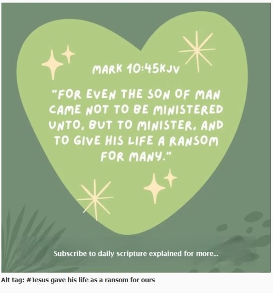 Jesus gave his life as ransom