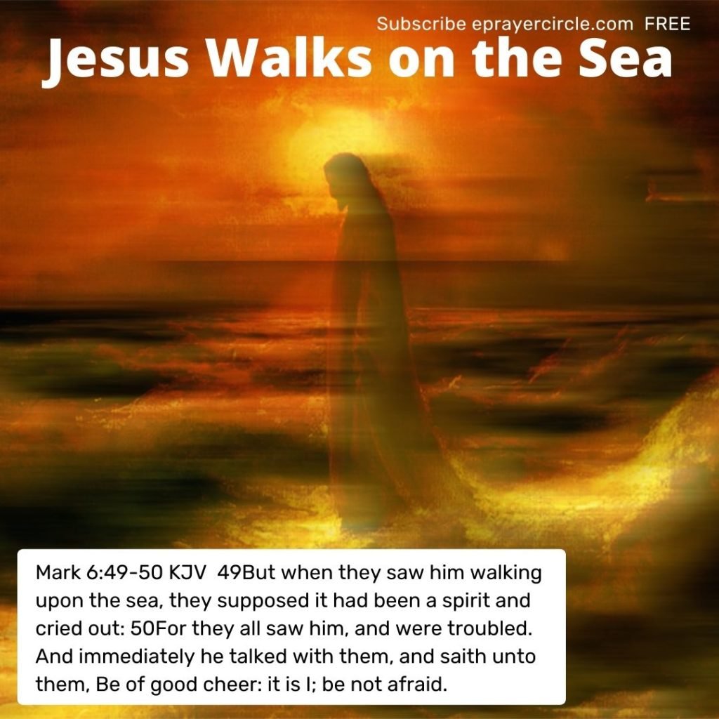 Jesus walks on the sea