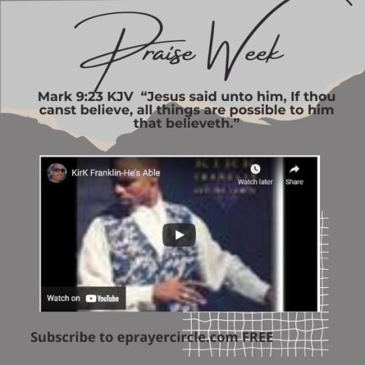 praise week he's able