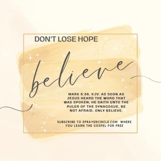 don't lose hope