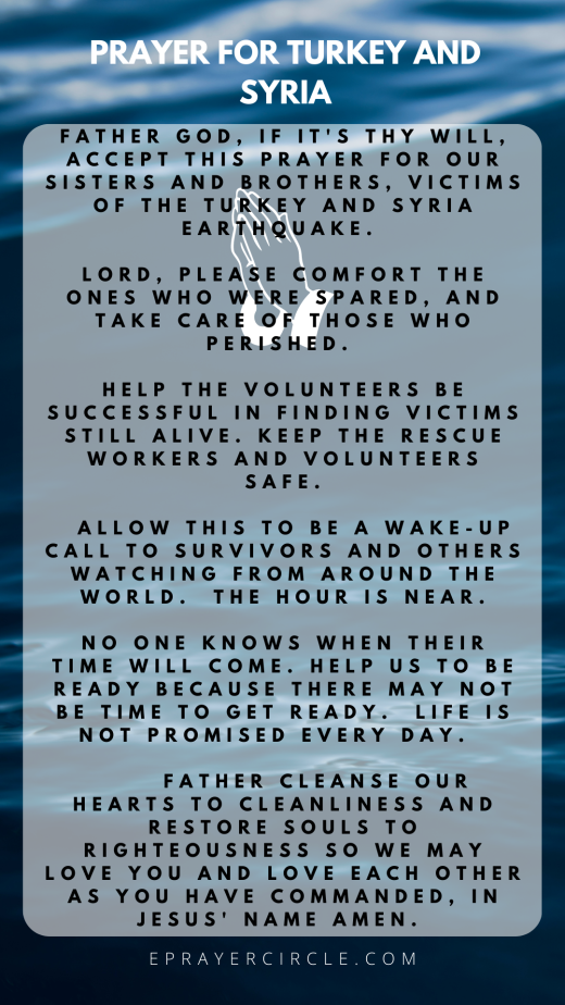 prayer for turkey and syria