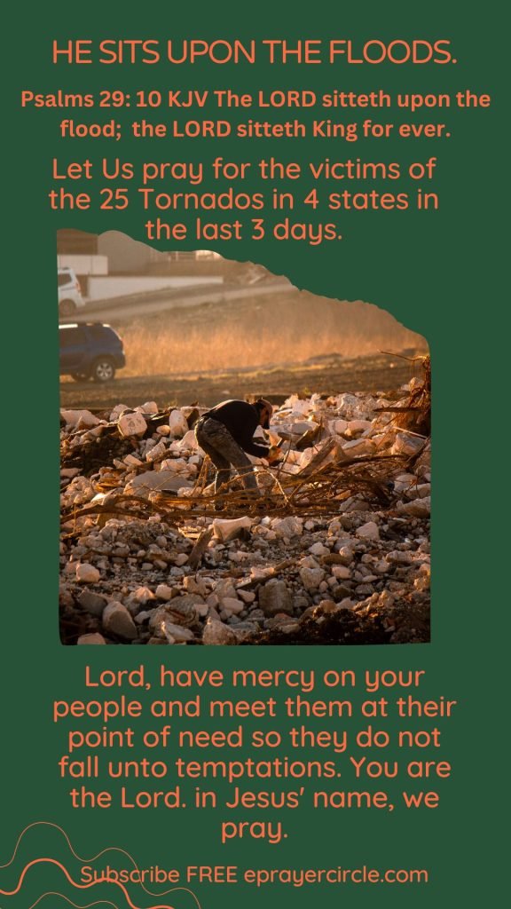 he sits upon the floods eng
