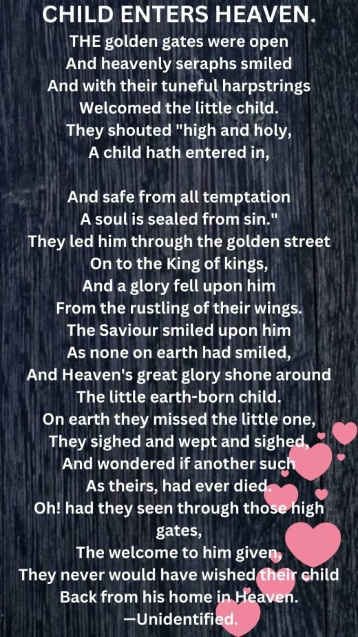 child enters heaven