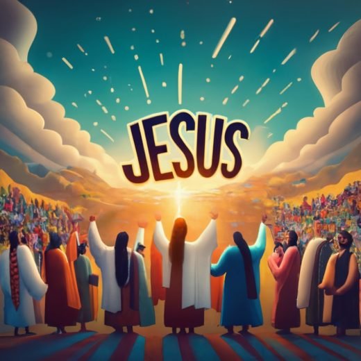 men and women of various cultures praising god t