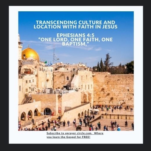 transcending culture and location in Jesus