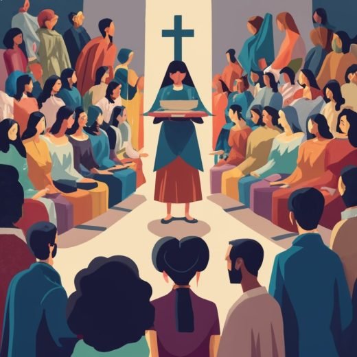 women teaching the bible to men and women