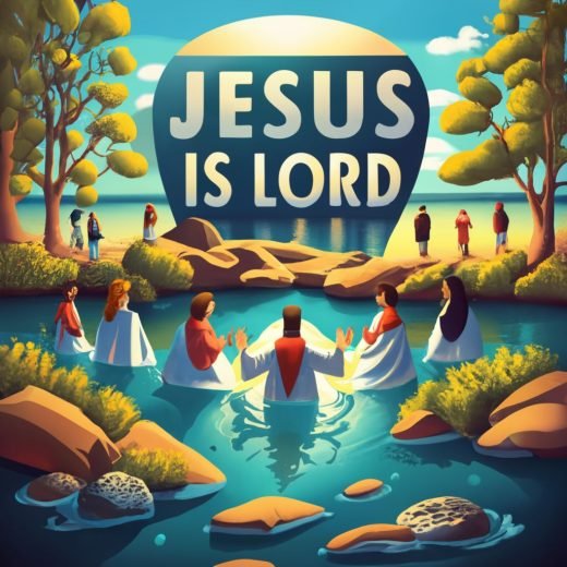 christian baptism of a group of people in river (1)