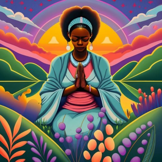 a poignant illustration of a strong black woman