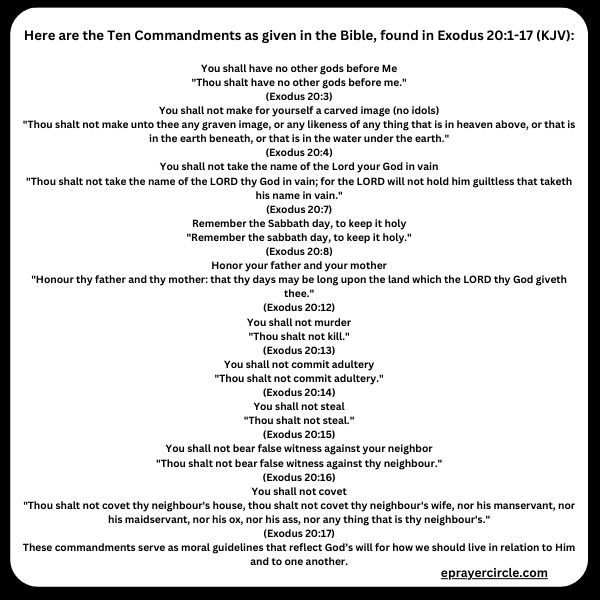 10 commandments