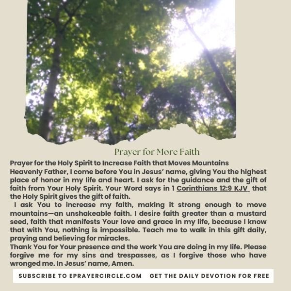 prayer for more faith