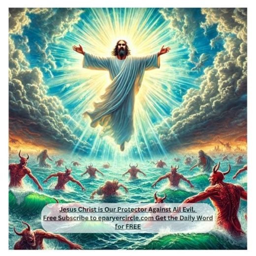 jesus christ is our protector against all evil.