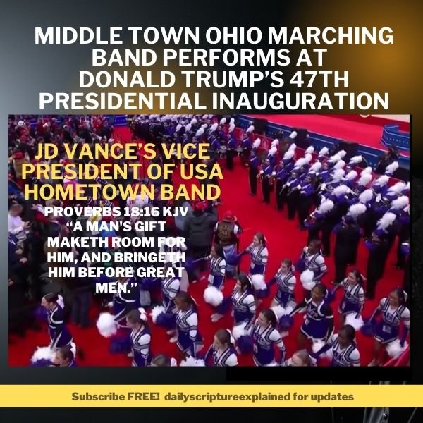 middle town ohio marching band performs at jd vance's hometown band performs at inauguration parade residential inauguration