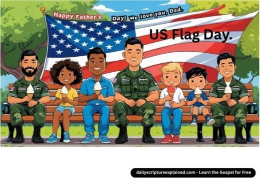 Single Dad's Day - Happy Flag Day