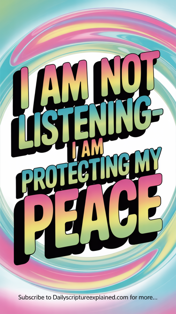 not listening