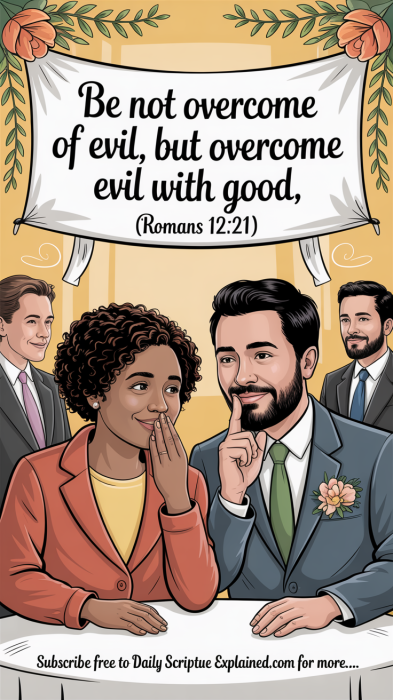 Alt tag: #Do not be overcome with evil but overcome evil with good.