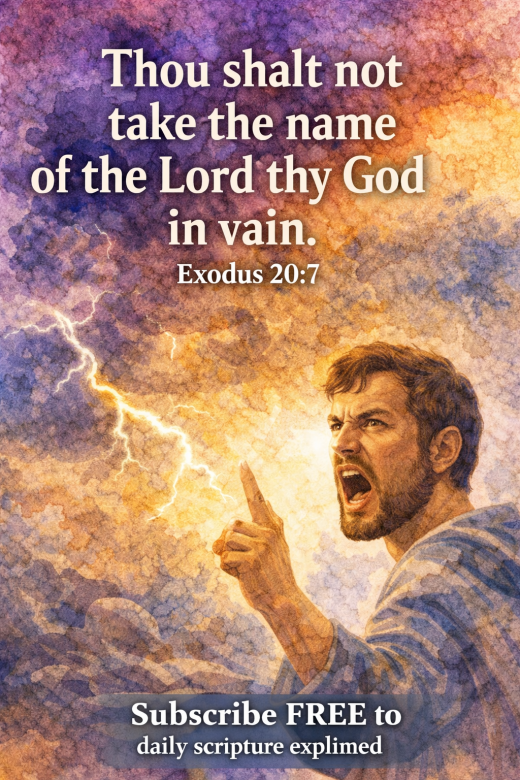 Thou shalt not take the name of the Lord thy God