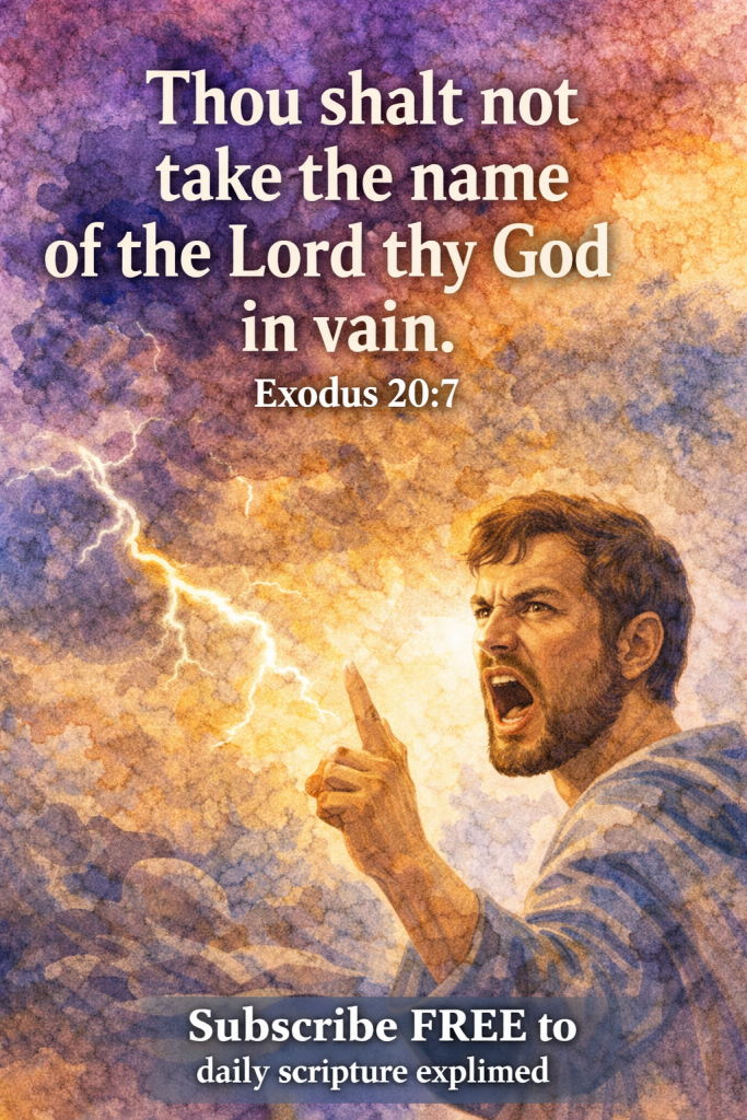 Thou shalt not take the name of the Lord thy God