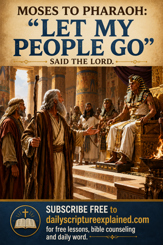 moses to pharaoh let my people go said the lord
