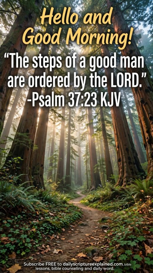 Psalm 37:23 (KJV) — "The steps of a good man are ordered by the LORD."