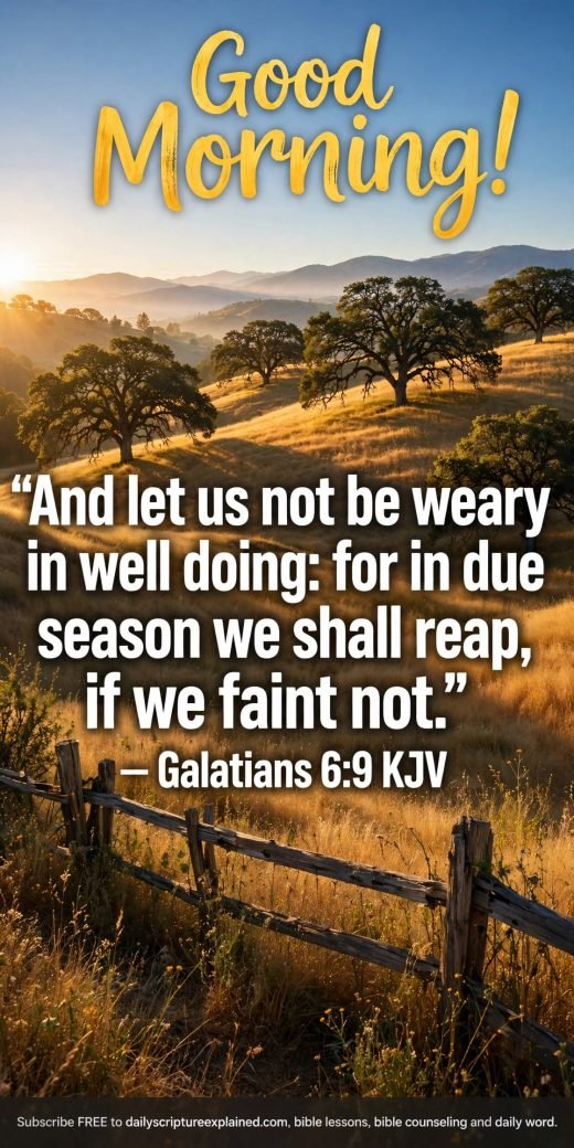 Let us not be weary