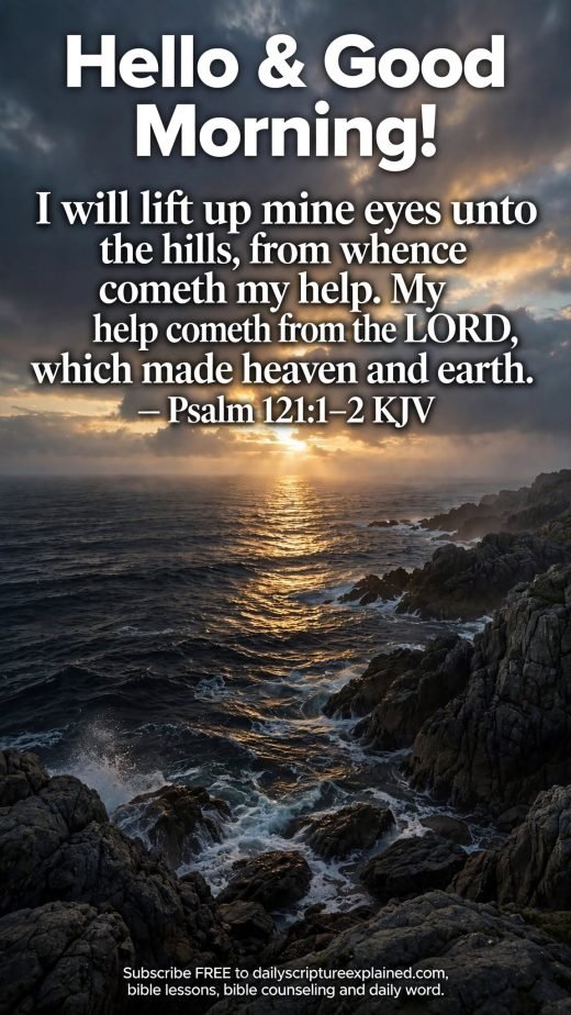 I will lift up my eyes unto the Lord